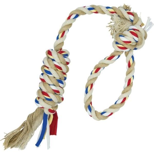 Barry King sznur z pętlą i splotem z jutą 45cm /90g (Kauspielzeug), Hundespielzeug