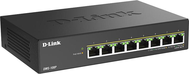 Produktbild D-Link 8 ports 2.5G/MultiGig PoE Unmanaged Switch Metal (8 Ports)