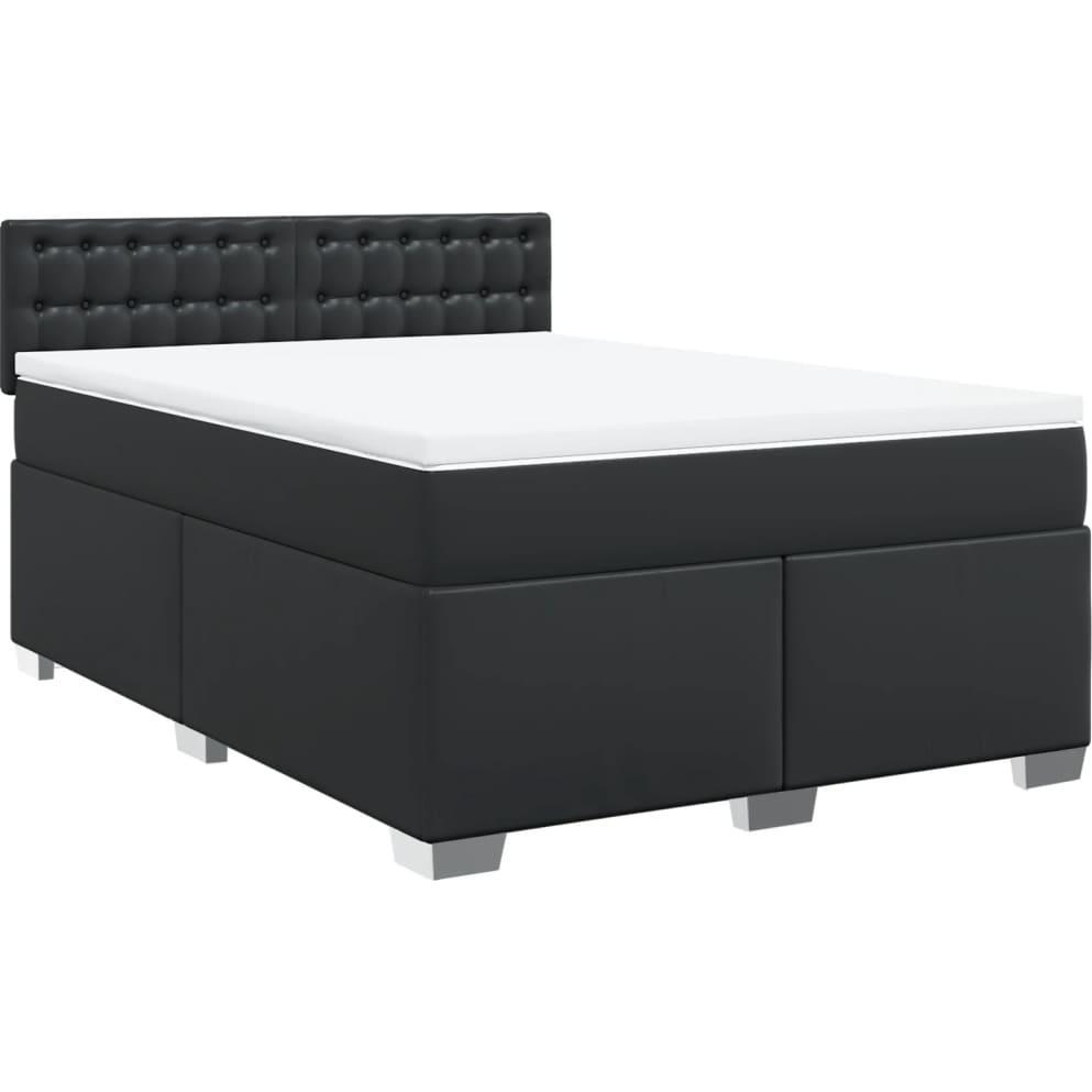 Thumbnail - VidaXL, Bett, Bo x springbett mit Matratze 180 x 200 cm Kunstleder (180 x 200 cm)