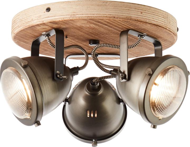 Produktbild Brilliant Carmen Wood GU10 w/o bulb RO 3 Spotrondell, 3-flammig (GU10)