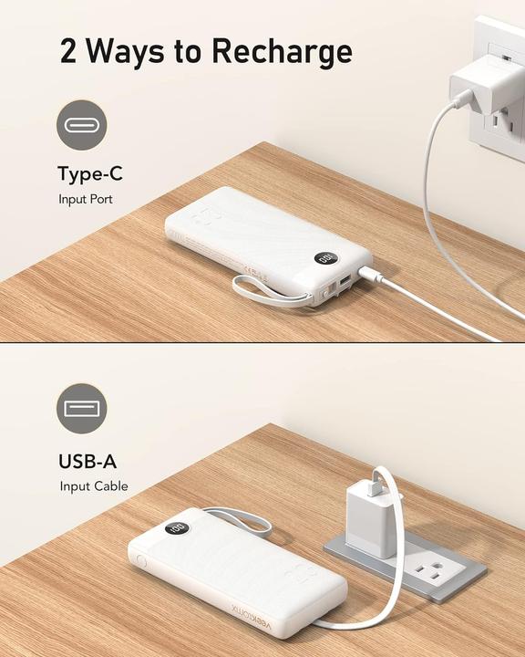Produktbild Veektomx Powerbank mit Kabel (20000 mAh, 12 W)