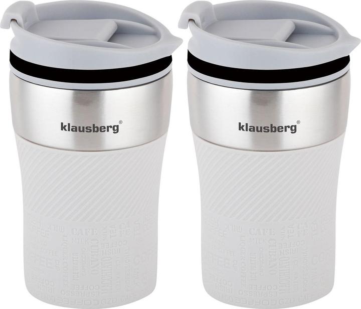 Produktbild Klausberg 2er-Set Doppelwandiger Thermobecher, 280ml, beige (0.28 l)