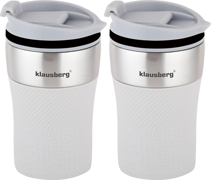 Actual product image Klausberg Set of 2 double-walled thermo mugs, 280ml, beige (0.28 l)
