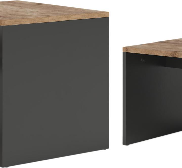 Produktbild Vicco Couchtisch-Set Donat, Anthrazit/Goldkraft Eiche, 100 x 48 cm, 2 Teile