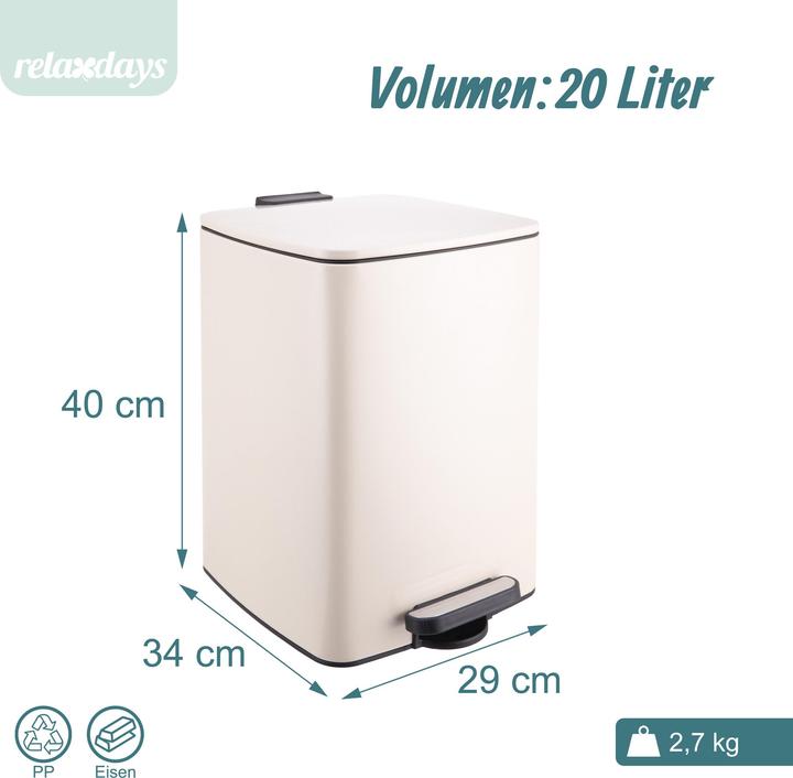 Produktbild Relaxdays Mülleimer (20 l)