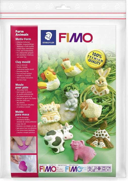 Image du produit Fimo Moule à motifs "Animaux de la ferme", 9 motifs
