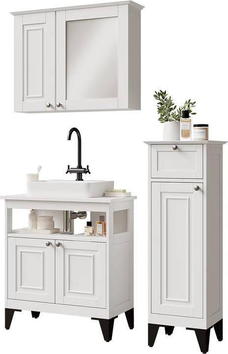 Produktbild Vicco Badmöbel-Set Vanity, Weiss, 3 Teile