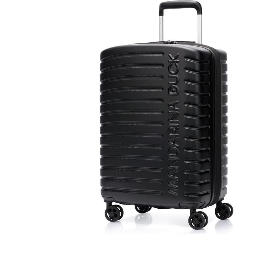 Mandarina Duck, Koffer, Flyduck 4 Rollen Kabinentrolley 55 cm mit Dehnfalte, Schwarz, (37.50 l)