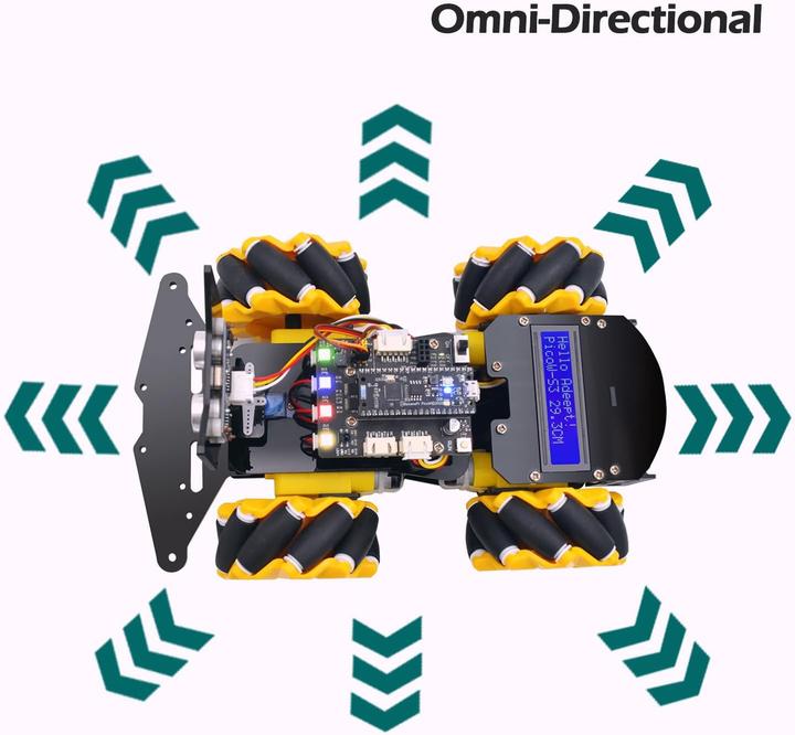 Produktbild Adeept Roboter-Bauset mit Mecanum-Rädern für ESP32-S3