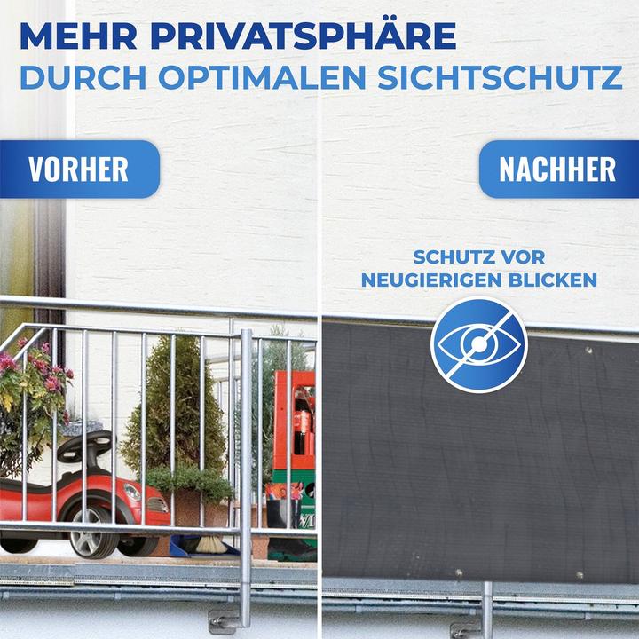 Image du produit Wenko Brise-vue de balcon anthracite Uni (500 cm)