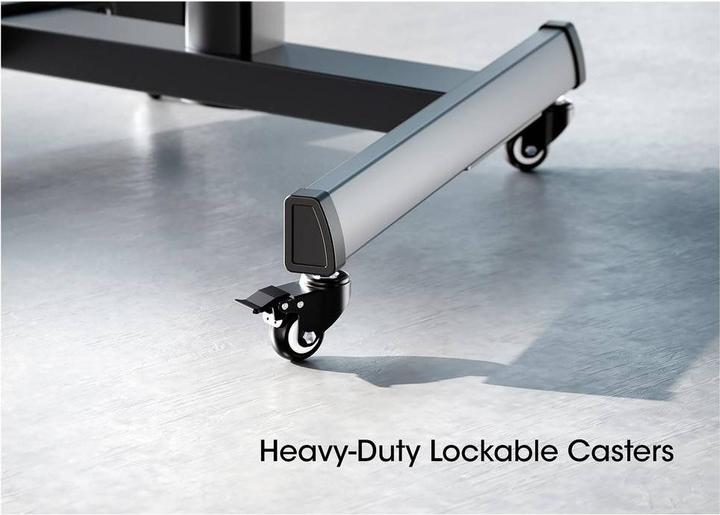Actual product image Manhattan Multimedia TV-Ständer auf Rollen, werkzeuglos höhenverstellbar, für 37" bis 86" (70 kg, 37" - 86")