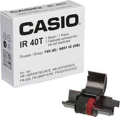 Actual product image Casio IR40T Color roll black, red