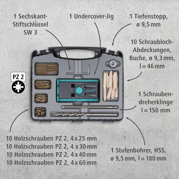 Image du produit wolfcraft 1 kit Undercover Jig, Pozidriv (1 pcs)