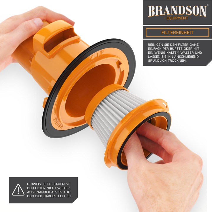Produktbild Brandson Akku Handstaubsauger 85 W, beutellos, Akku Handstaubsauger mit HEPA-Filter Beutellos