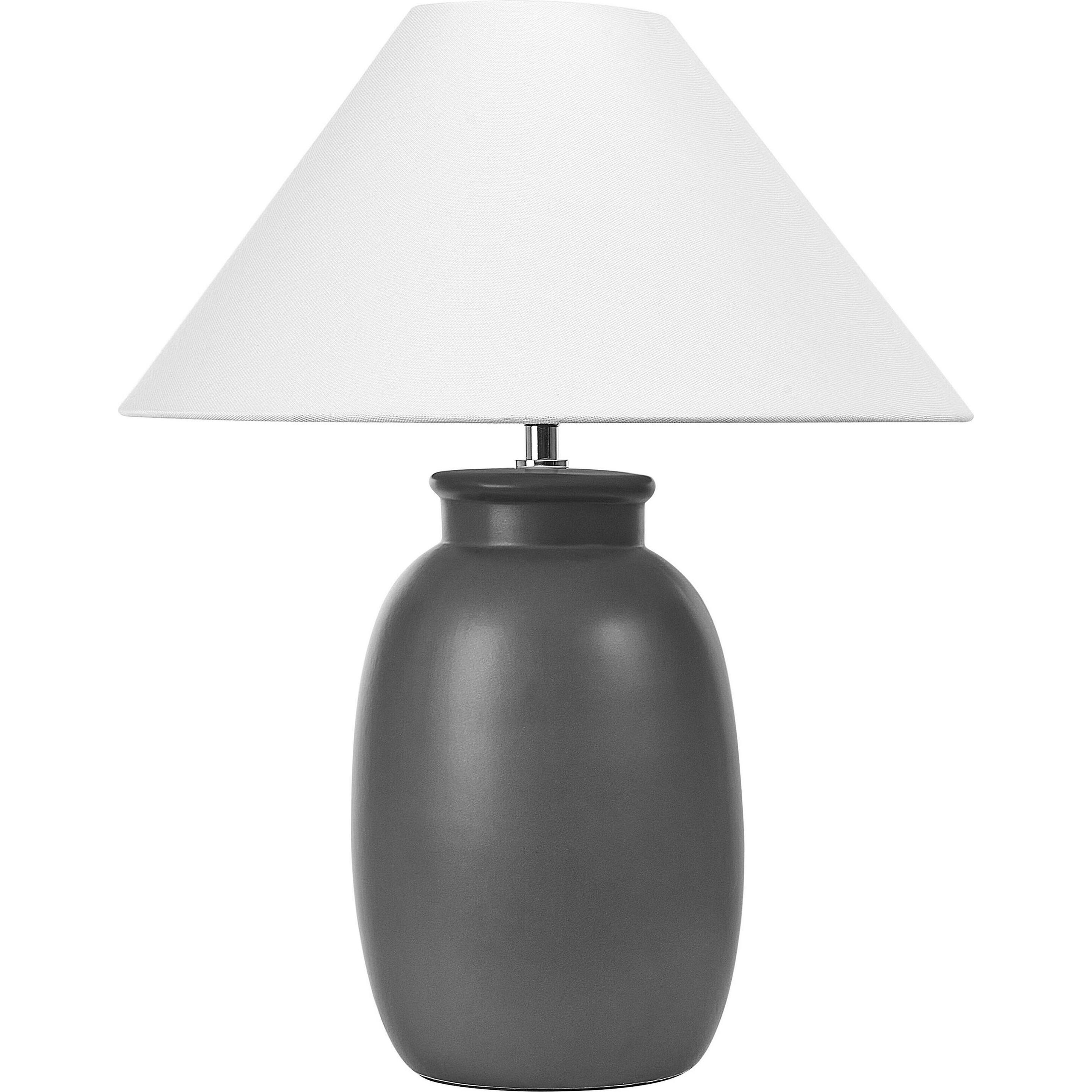 Beliani, Tafellamp, Tafellamp keramiek zwart PATILLAS