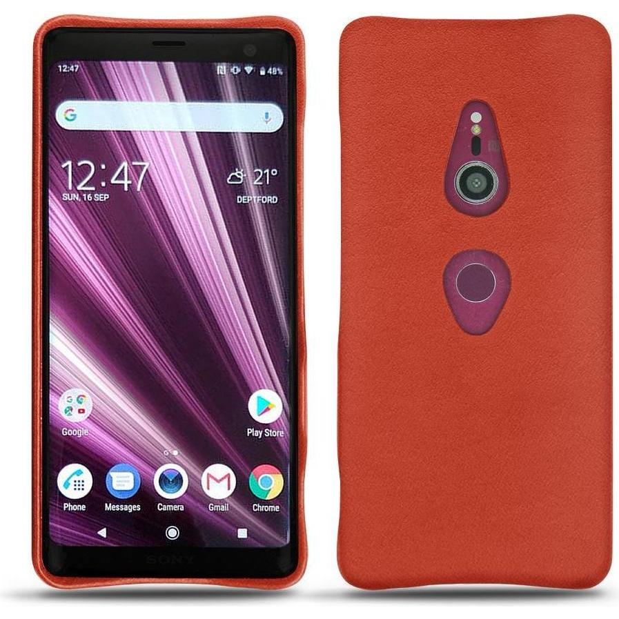 Noreve Lederschutzhülle (Sony Xperia XZ3), Smartphone Hülle, Orange
