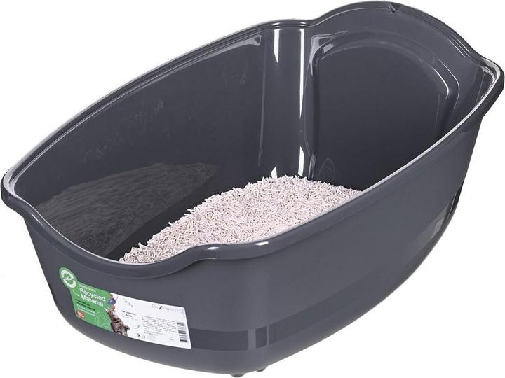 Actual product image Diamentiq kuweta BAILA jasnoszary/ciemnoszary - kuweta dla kota (Cat litter tray open)