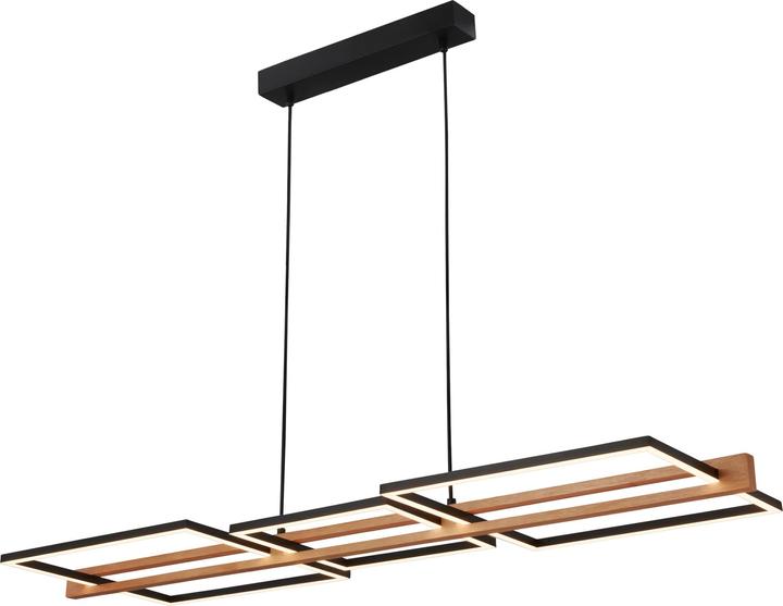 Produktbild Briloner LED Pendelleuchte, Schwarz / Holz, LED / 36W