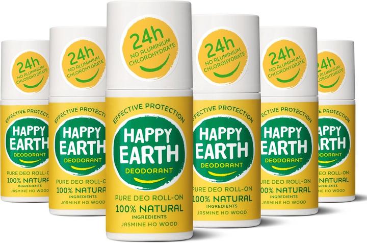 Produktbild Happy Earth Jasmin-Holz-Deodorant Roll-On (Roll-on, 75 ml)