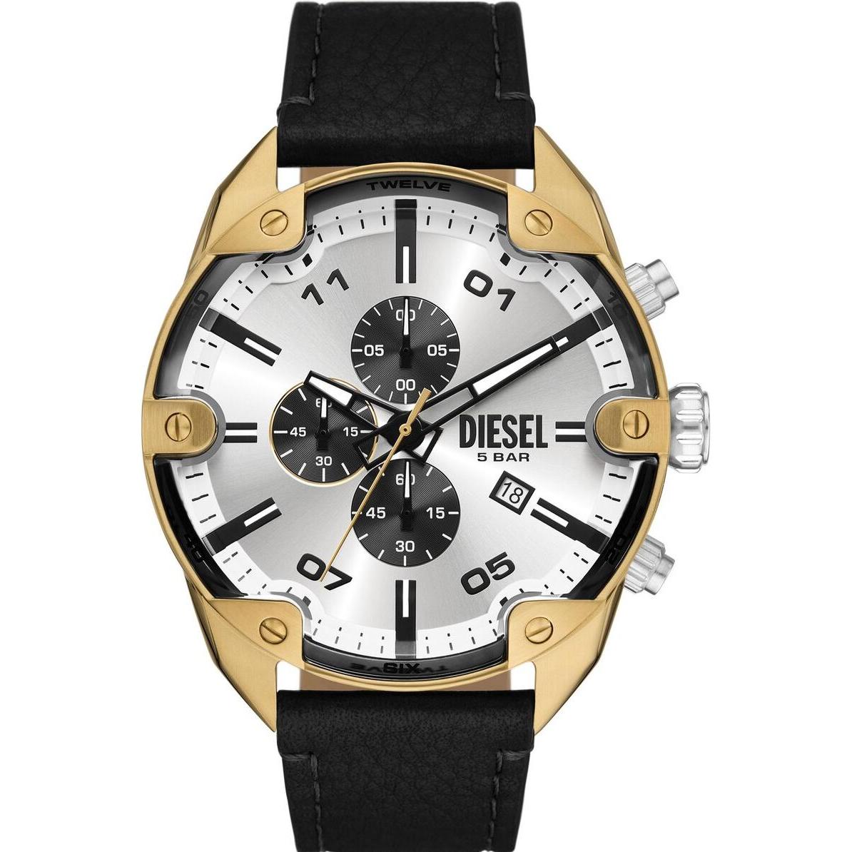 Diesel, Armbanduhr, Chronograph SPIKED, Gold, (Chronograph, 49 mm)