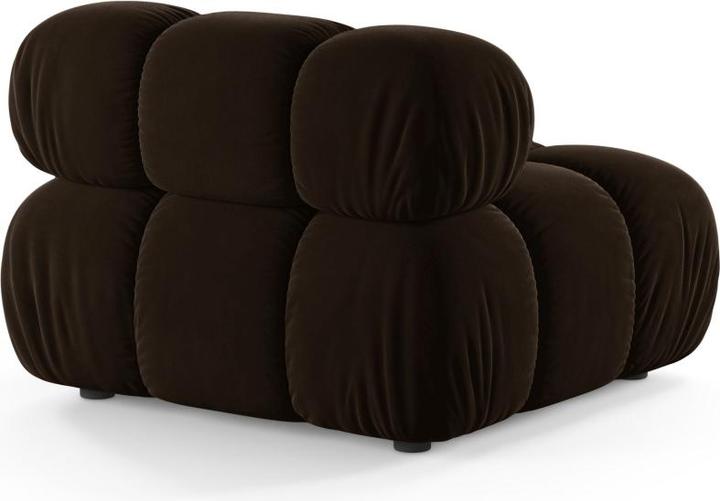 Actual product image Micadoni Velvet Modul Armless, "Bellis", 1 Seat, Dark Brown, 94x94x70 Made in Europe (1-seater)