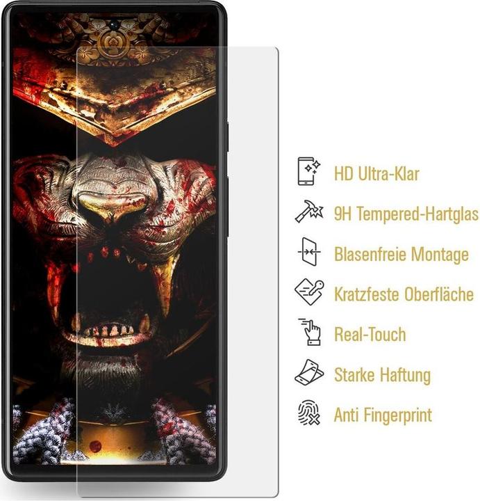 Produktbild Protectorking 2x 3D A++ echtes Tempered 9H Panzerhartglas KLAR (2 Stück, Google Pixel 7a)