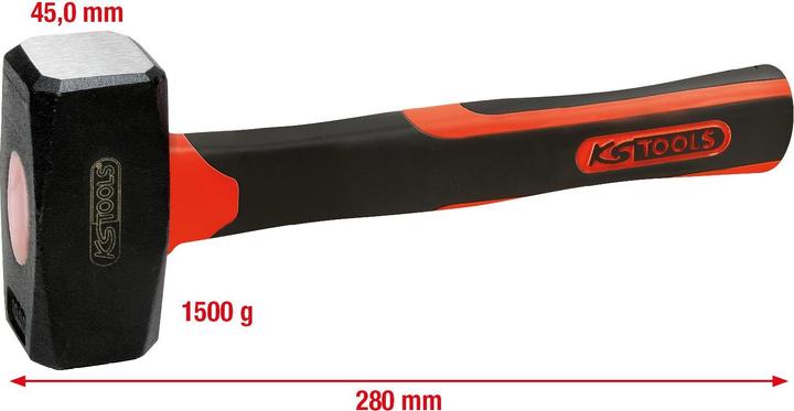 Actual product image KS Tools Mallet with fiberglass handle (1650 g)
