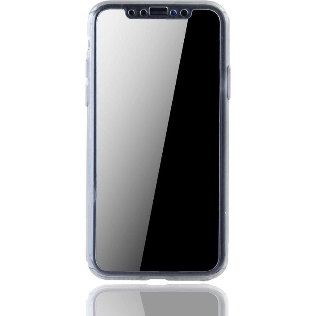 Thumbnail - König Design Hülle Handy Schutz für Apple iPhone XS Full Case Cover Displayschutz Transparent (Apple iPhone XS), Smartph...