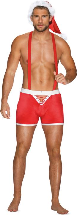Produktbild Obsessive Mister Claus Boxershorts mit Hosenträger und Mütze (L, XL)