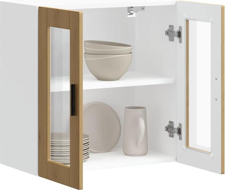 Immagine prodotto VidaXL Parete attrezzata per cucina con anta in vetro Porto Artisan in rovere Parete attrezzata per cucina (60 x 31 x 60 cm)