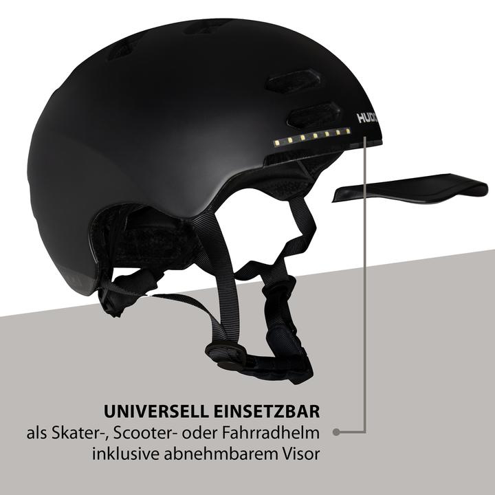 Actual product image Hudora Skater helmet LED, size M (55 - 58 cm)