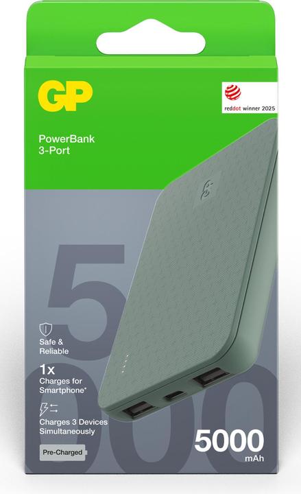 Actual product image GP Batteries GP PowerBank B+ Series 5000 mAh moss green (5000 mAh)