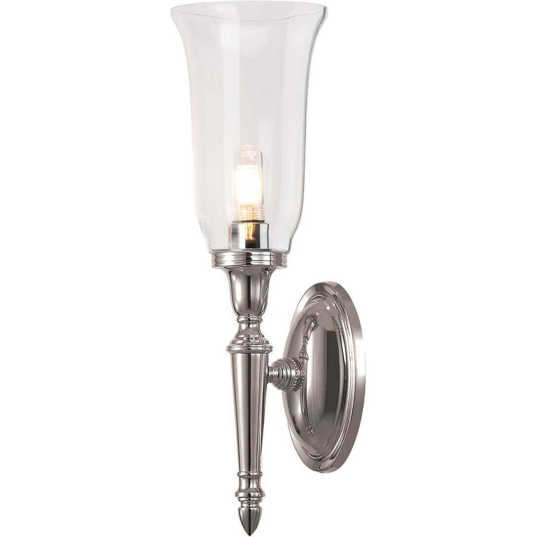 Elstead Lighting, Wandleuchte + Deckenleuchte, Dryden LED Wandleuchte G9 41cm Poliertes Nickel IP44 (320 lm, G9)