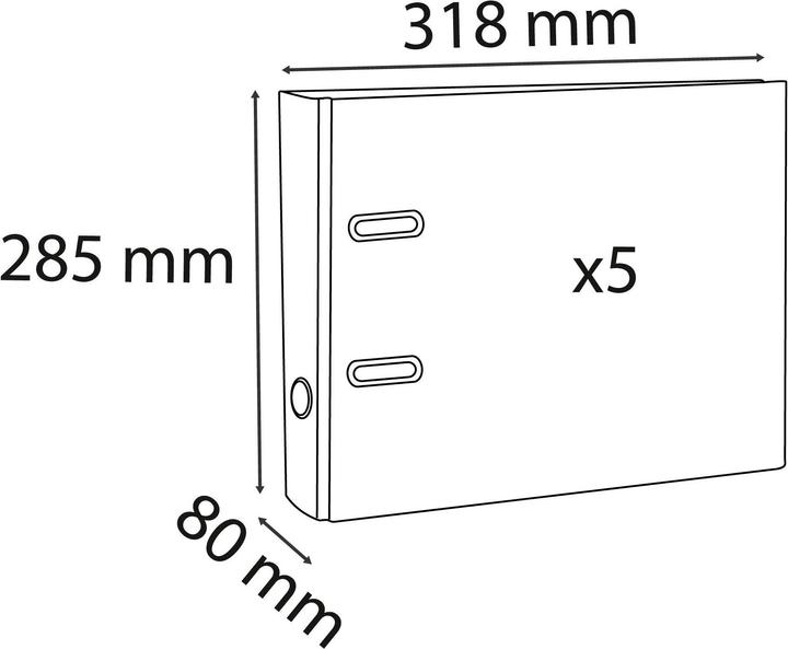 Produktbild Exacompta Ordner (A4, 80 mm, 1 Stück)