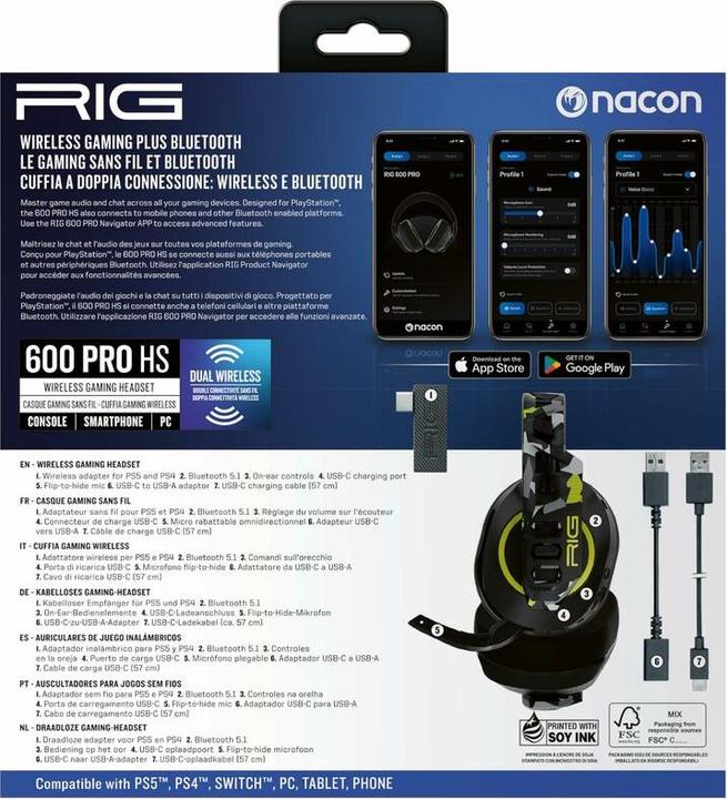 Image du produit Nacon Gaming RIG 600 PRO HS (Sans fil)