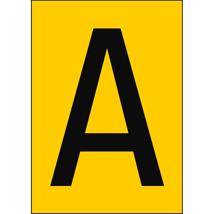 Actual product image Brady A4 labels with numbers and letters
