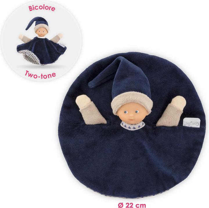 Productafbeelding Corolle Tidoudou – Marineblaues Kuscheltuch, 17 cm