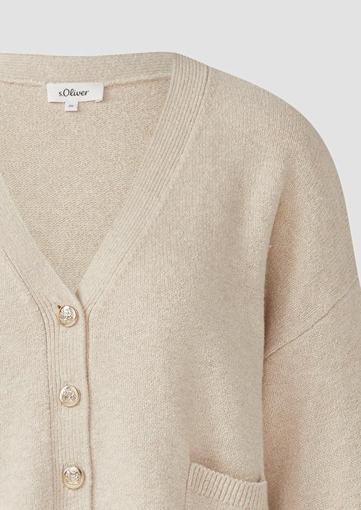 Produktbild s.Oliver Strickjacke Oversized Strickjacke mit dekorativen Knöpfen (48)