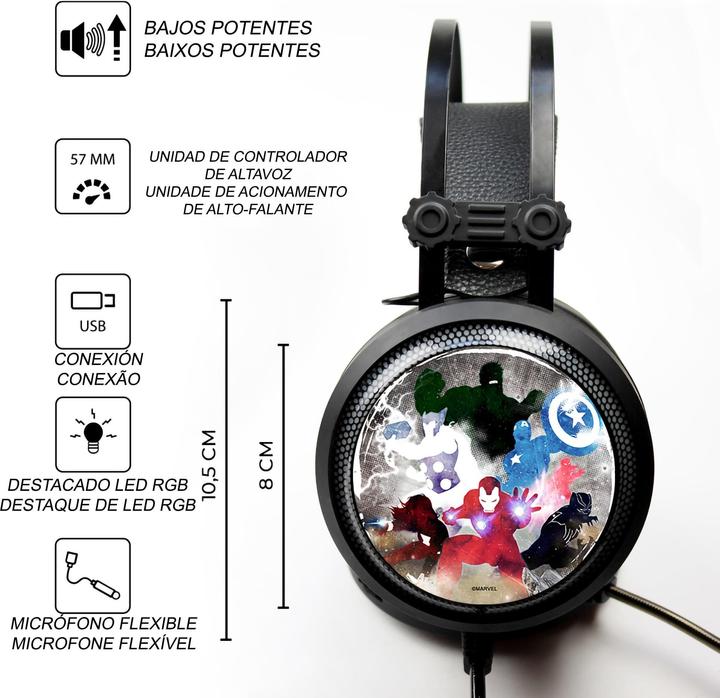 Immagine prodotto Disney Auriculares Gaming Avengers Marvel Multicolour