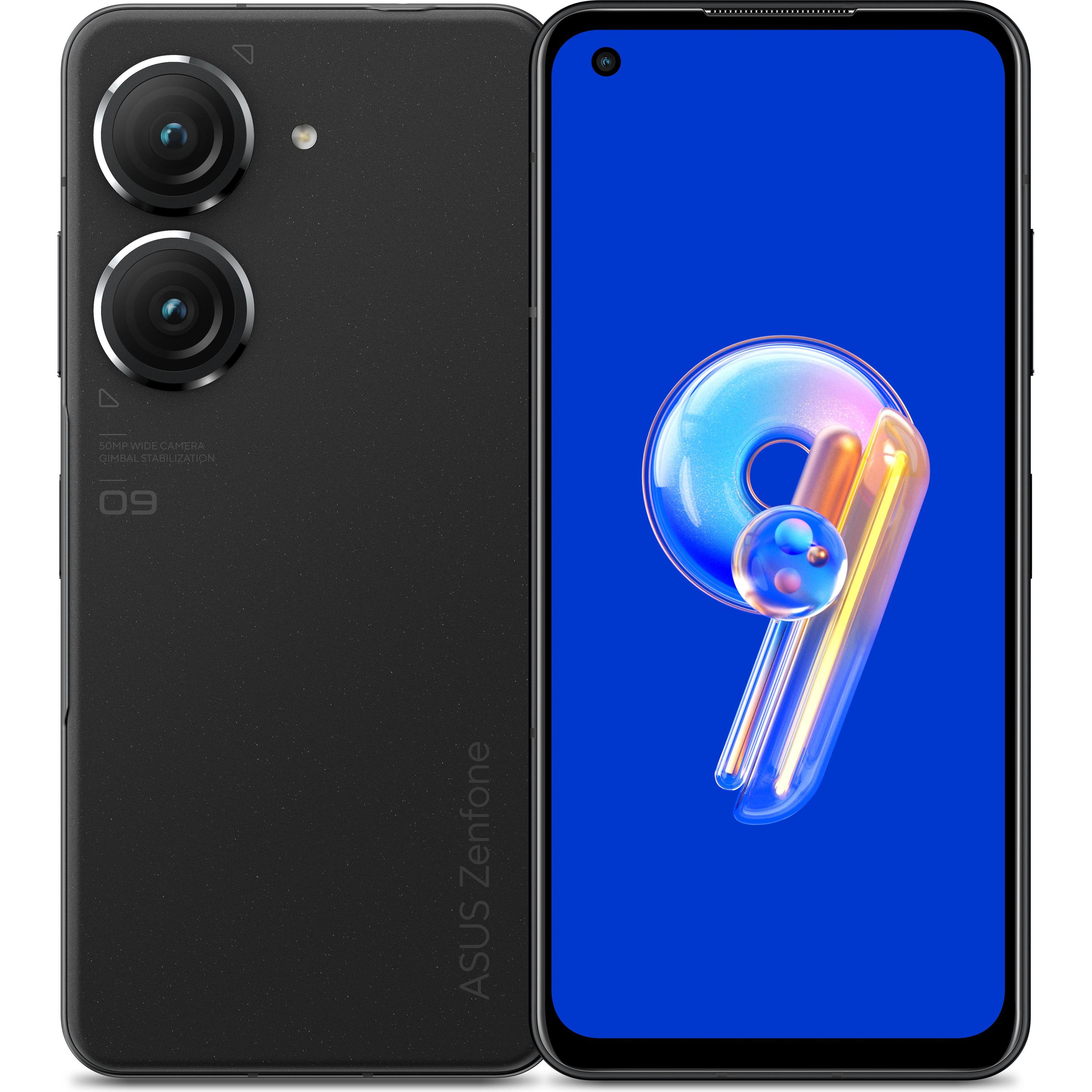 ASUS Zenfone 9 (128 GB, Midnight Black, 5.92", Dual SIM, 50 Mpx, 5G), Smartphone, Schwarz