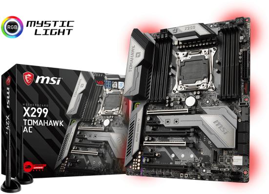 Actual product image MSI X299 Tomahawk Ac (LGA 2066, Intel X299, ATX)