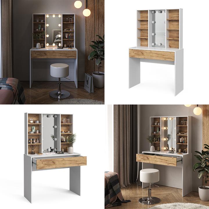 Actual product image Vicco Alexa with LED lighting (93 x 40 x 147 cm)