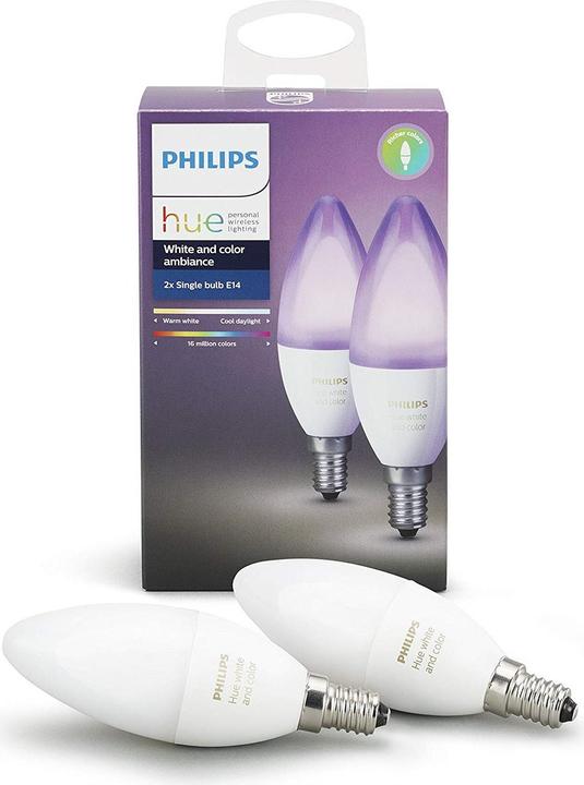 Immagine prodotto Philips Tonalità Bianco & Colore Ambiente 2 Estensione (E14, 470 lm, 2 x)