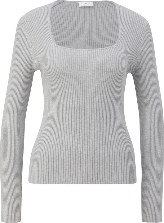 Immagine prodotto s.Oliver Strickpullover Gerippter Strickpullover aus Viskosemix (46)