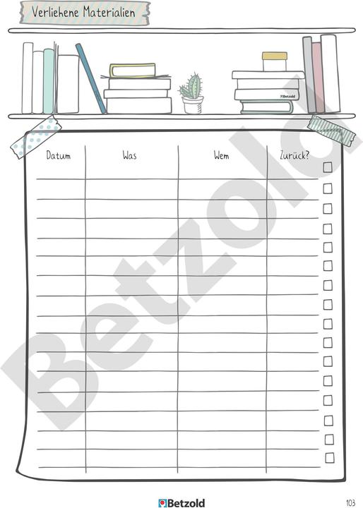 Actual product image Betzold Student Logbook (A5, German)