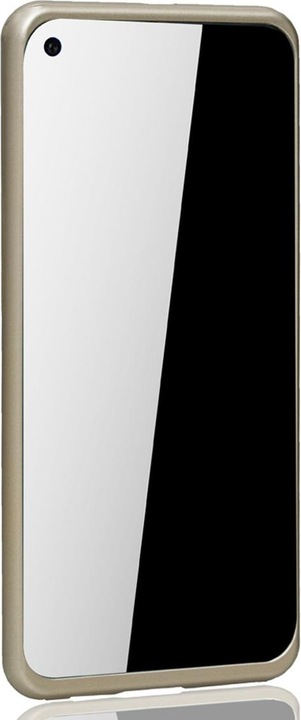 Produktbild König Design Hülle Handy Schutz für Huawei P40 Lite Full Case Cover Displayschutz Bumper Gold (Huawei P40 Lite)