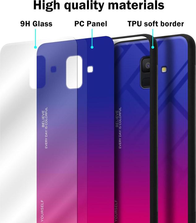 Actual product image Cadorabo TPU 2 colors glass cover (Samsung Galaxy J6 (2018))