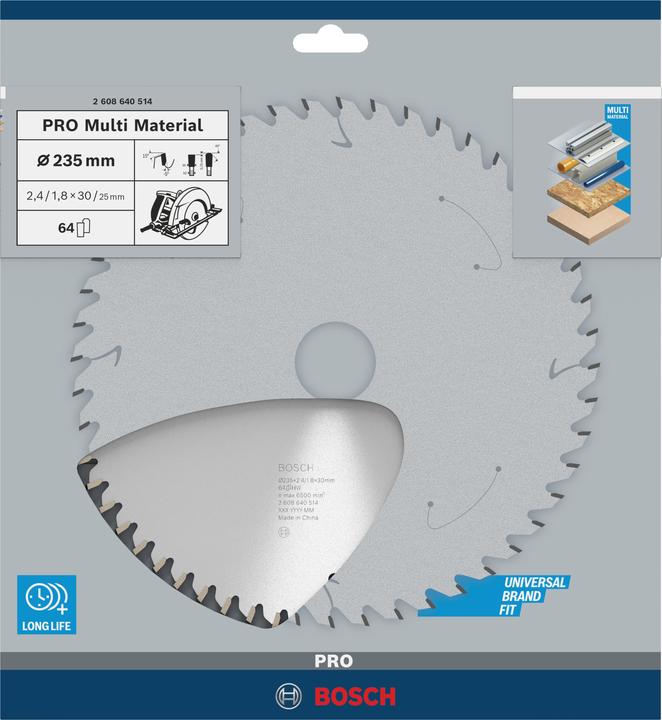 Productafbeelding Bosch Professional Zubehör Cirkelzaagblad Multi Materiaal