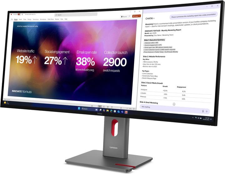 Image du produit Lenovo ThinkVision P40WD-40 (5120 x 2160 pixels, 39.70")