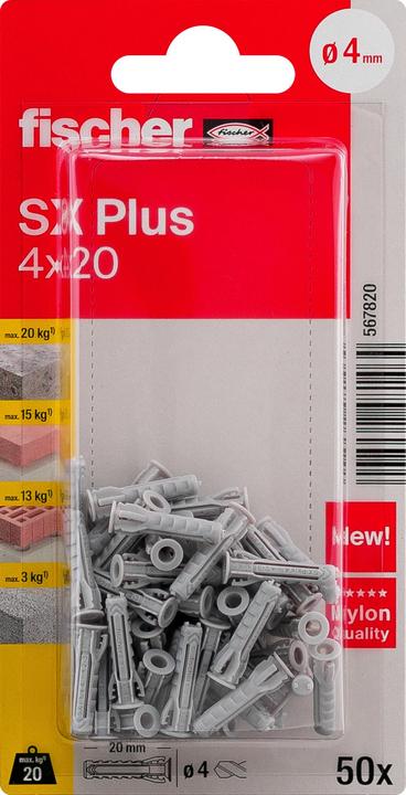 Produktbild Fischer Dübel SX Plus 4x20 K (50 Stk.)